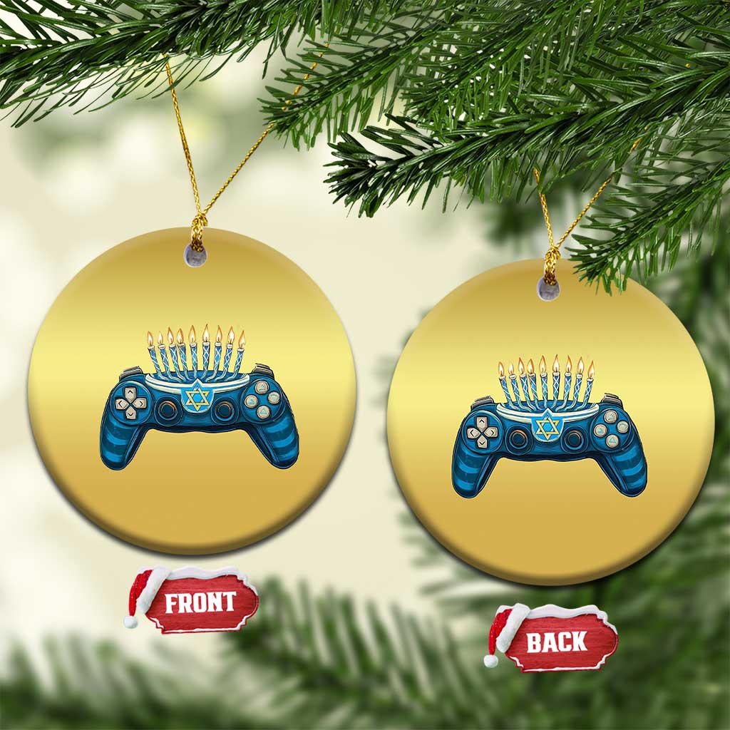 Funny Hanukkah Gamer Gaming Christmas Ornament TS09