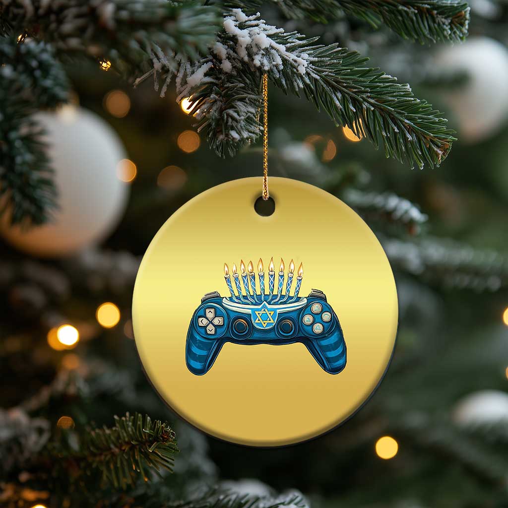 Funny Hanukkah Gamer Gaming Christmas Ornament TS09