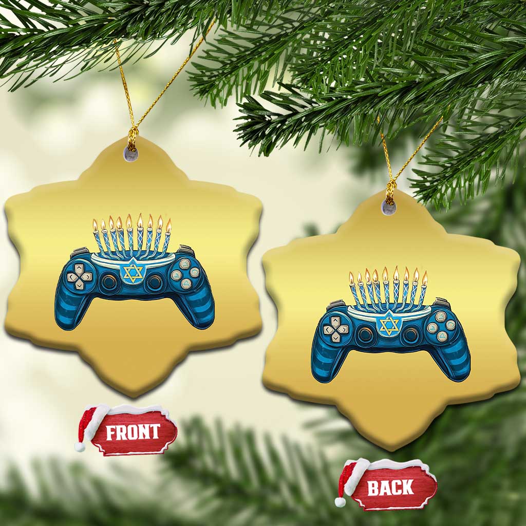 Funny Hanukkah Gamer Gaming Christmas Ornament TS09