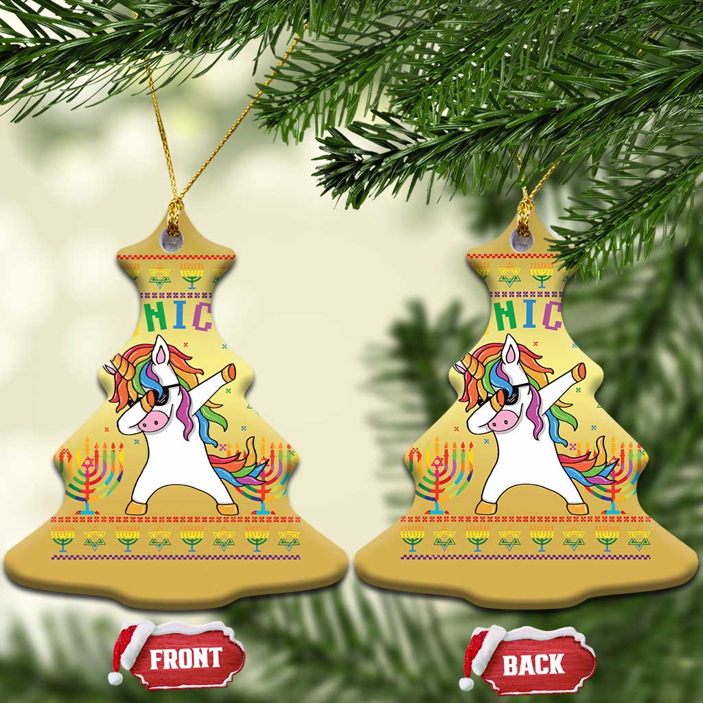 Funny Hanukkah Christmas Ornament Jewnicorn Jewish Unicorn Rainbow TS09