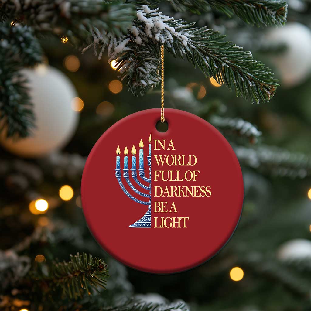 Be A Light Hanukkah Christmas Ornament TS09