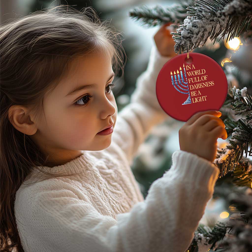 Be A Light Hanukkah Christmas Ornament TS09