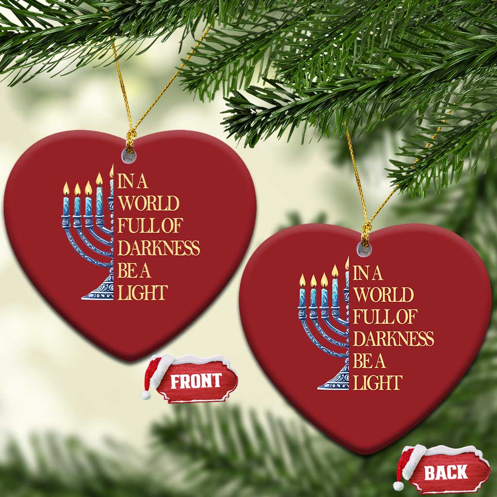 Be A Light Hanukkah Christmas Ornament TS09