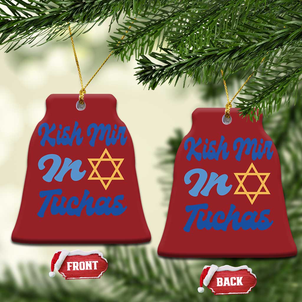 Funny Hanukkah Christmas Ornament Kish Mir In Tuchas Jewish Yiddish Ashkenazi TS09