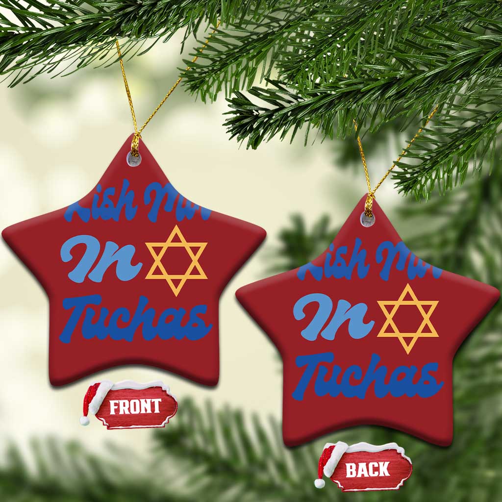 Funny Hanukkah Christmas Ornament Kish Mir In Tuchas Jewish Yiddish Ashkenazi TS09