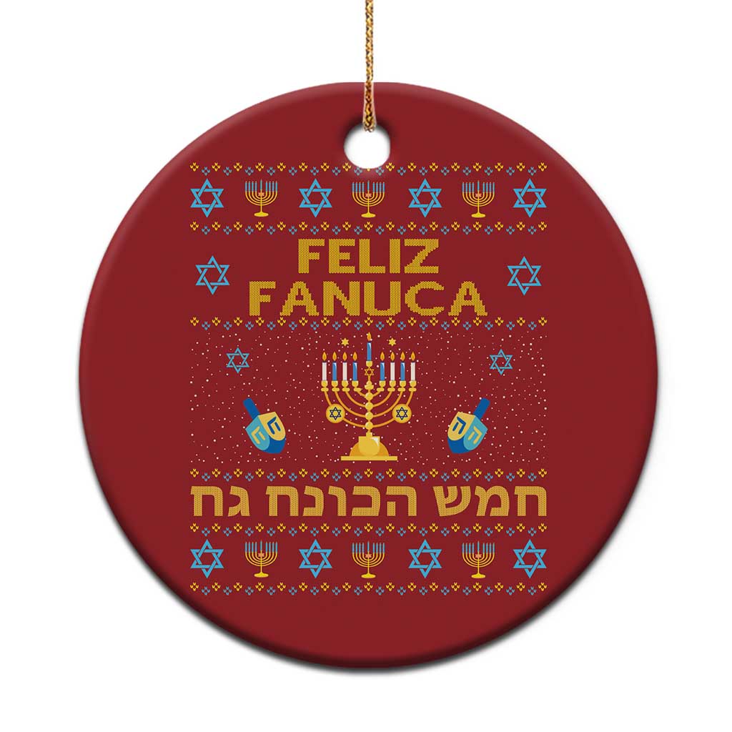 Funny Hanukkah Christmas Ornament Feliz Januca Ladino Jewish Sephardic TS09
