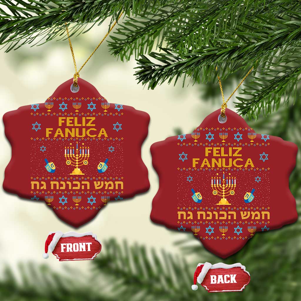 Funny Hanukkah Christmas Ornament Feliz Januca Ladino Jewish Sephardic TS09