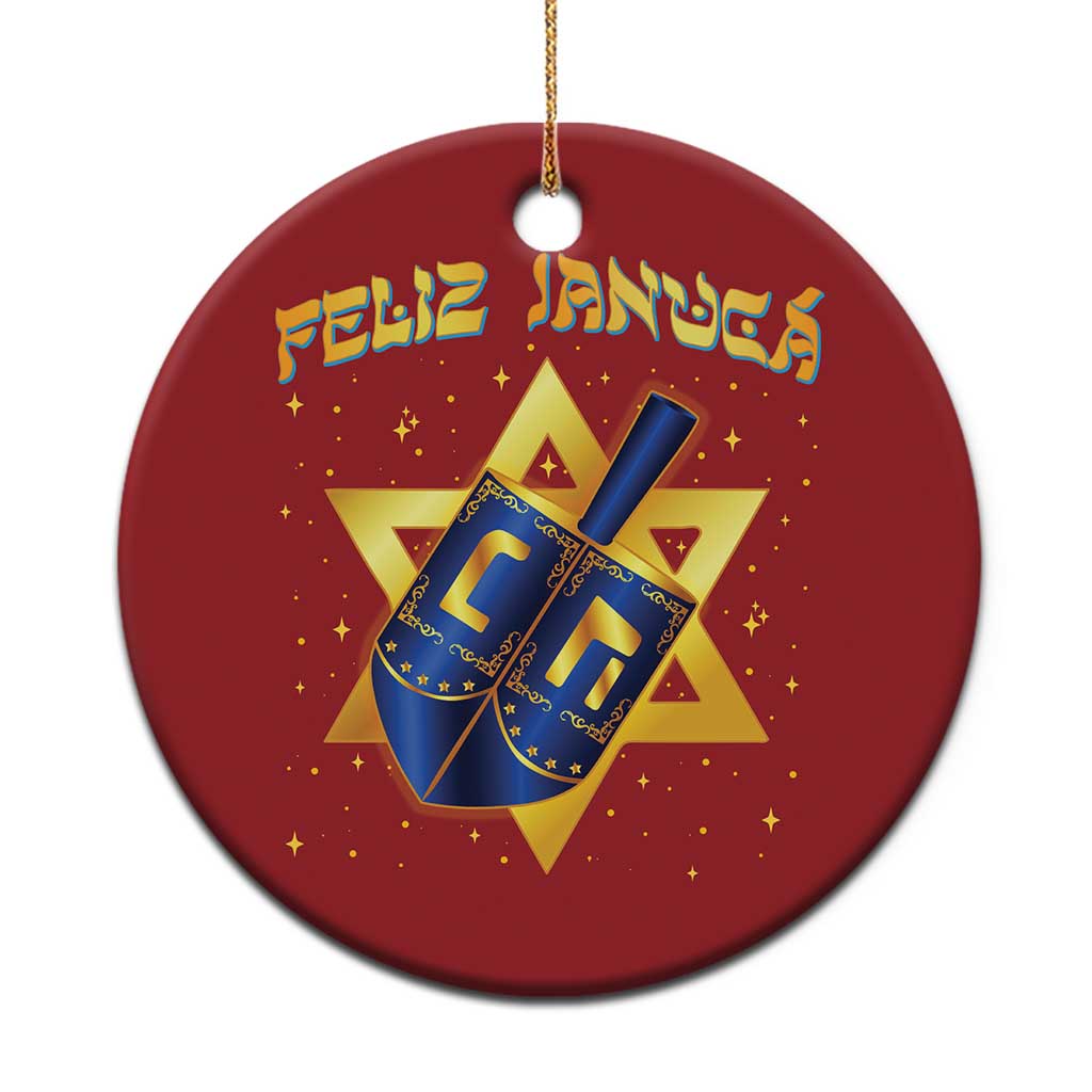 Funny Hanukkah Christmas Ornament Feliz Januca Jewish Sephardic Ladino TS09