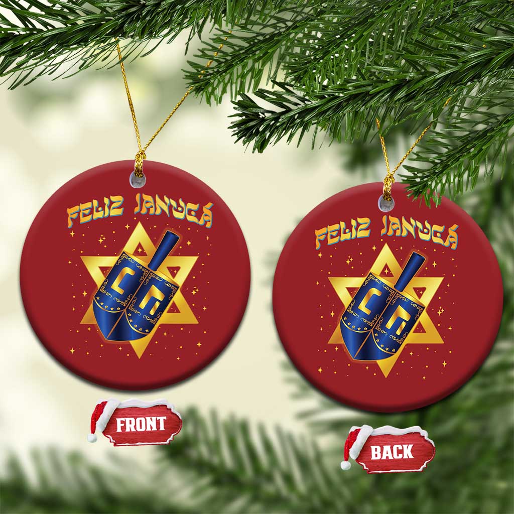 Funny Hanukkah Christmas Ornament Feliz Januca Jewish Sephardic Ladino TS09
