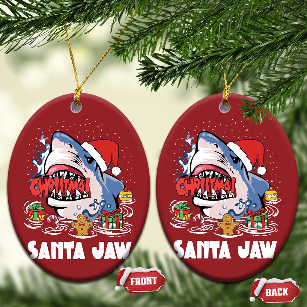 Xmas Shark Santa Jaws Christmas Ornament TS09
