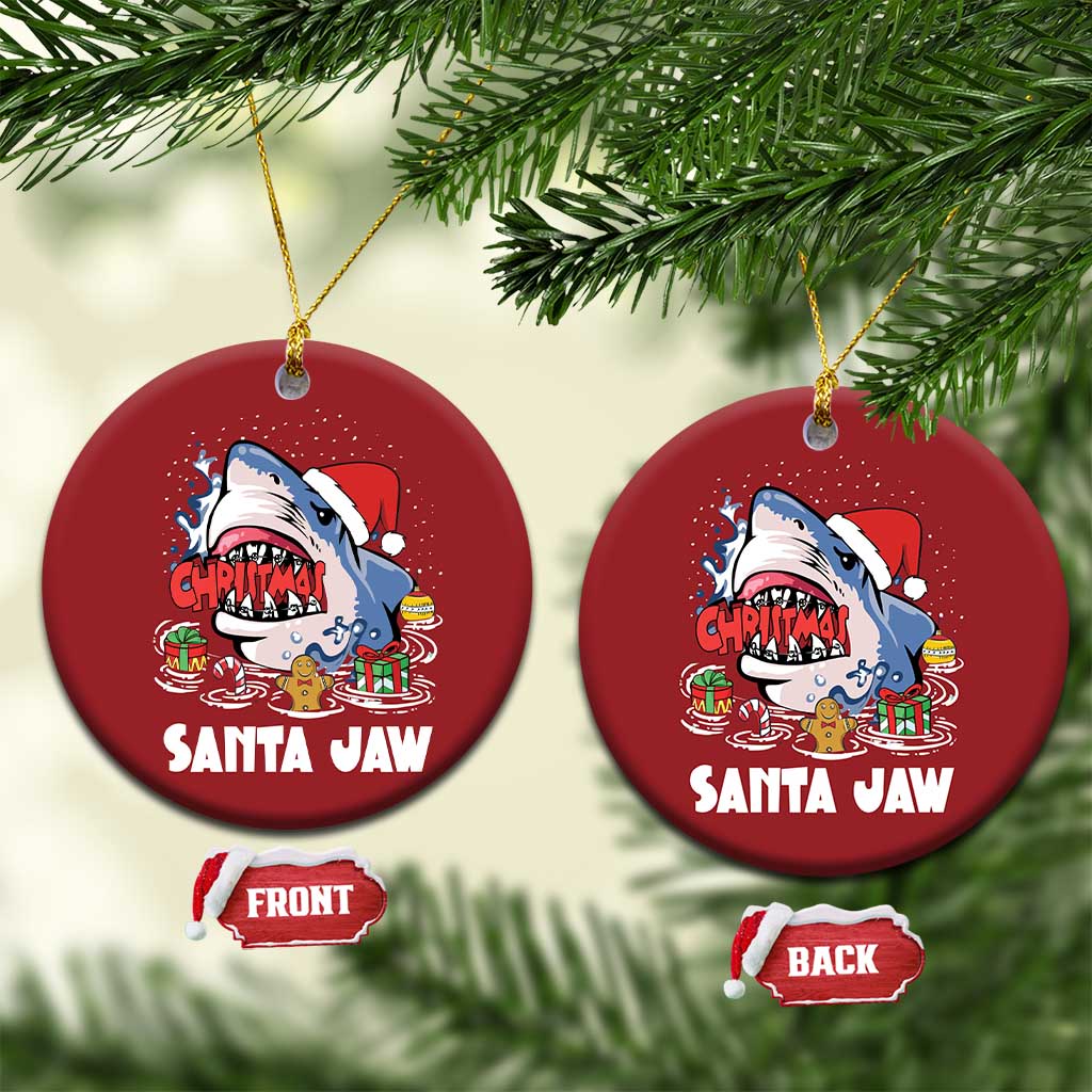 Xmas Shark Santa Jaws Christmas Ornament TS09
