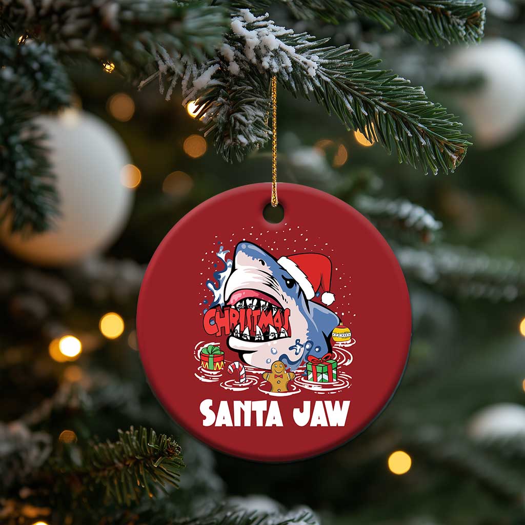 Xmas Shark Santa Jaws Christmas Ornament TS09