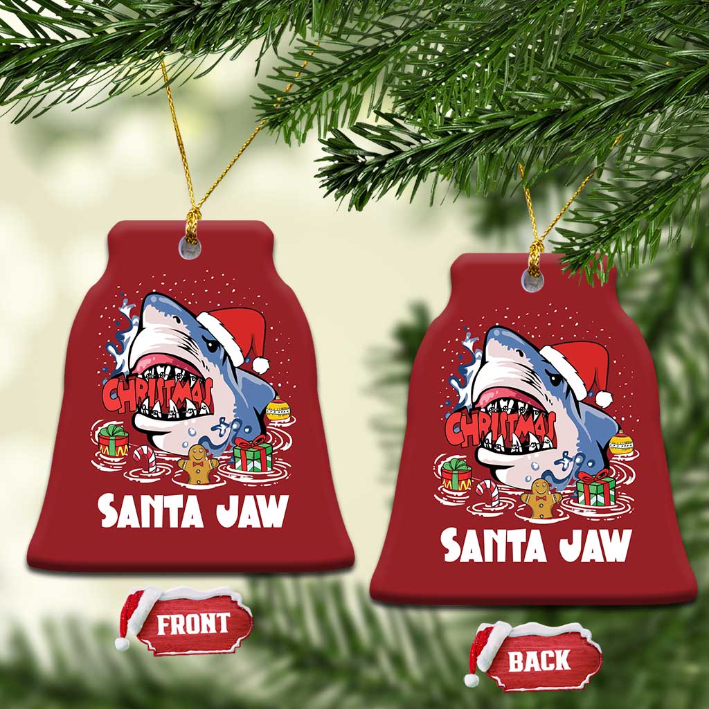 Xmas Shark Santa Jaws Christmas Ornament TS09