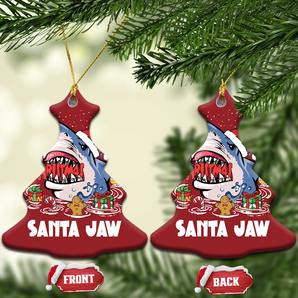 Xmas Shark Santa Jaws Christmas Ornament TS09