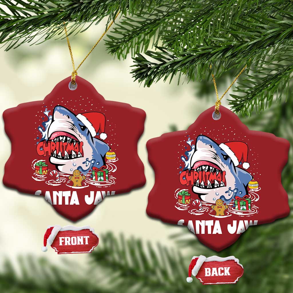 Xmas Shark Santa Jaws Christmas Ornament TS09