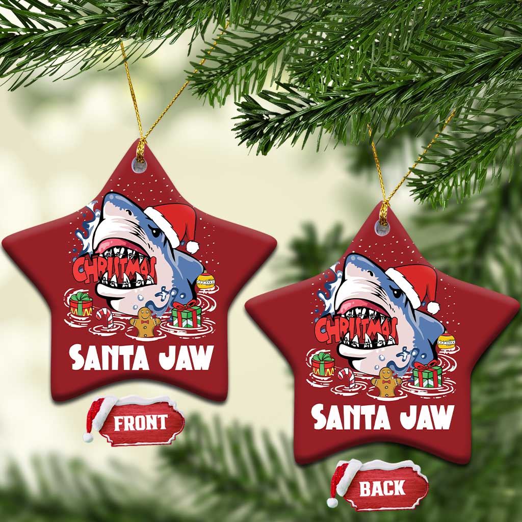Xmas Shark Santa Jaws Christmas Ornament TS09