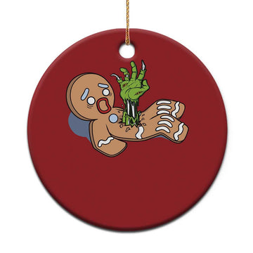 Funny Xmas Christmas Ornament Scary Zombie Gingerbread Krampus Broken Cookie TS09