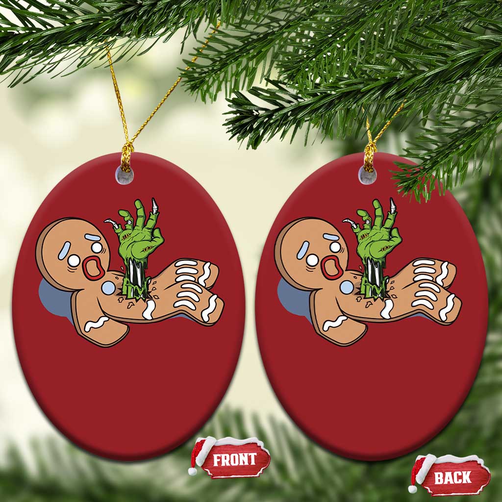 Funny Xmas Christmas Ornament Scary Zombie Gingerbread Krampus Broken Cookie TS09