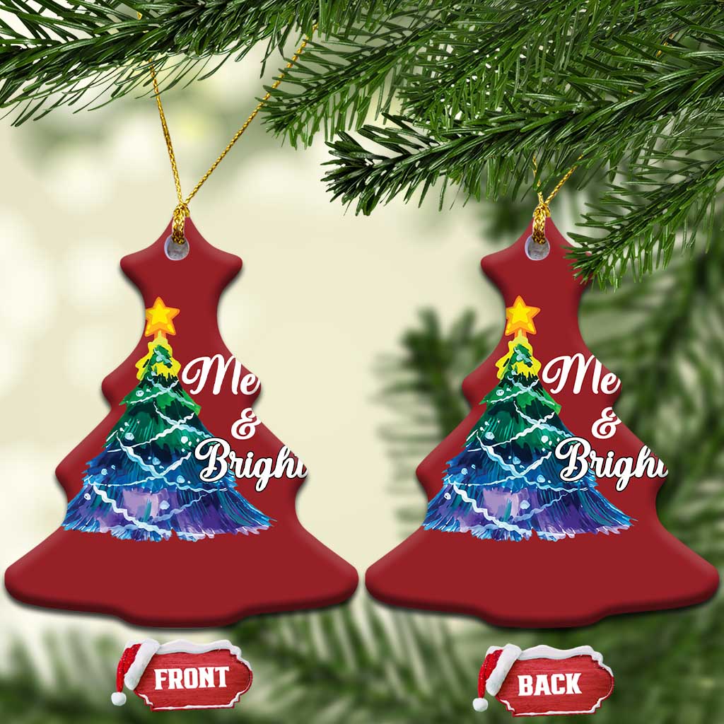 Colorful Christmas Tree Merry And Bright Christmas Ornament TS09