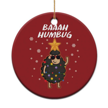 Funny Xmas Christmas Ornament Baaah Humbug Black Sheep Christmas Tree TS09