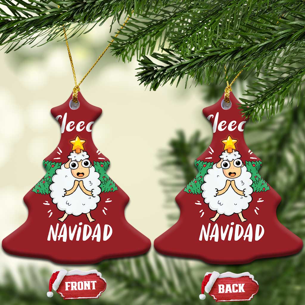 Funny Xmas Christmas Ornament Fleece Navidad Cute Sheep Christmas Tree TS09