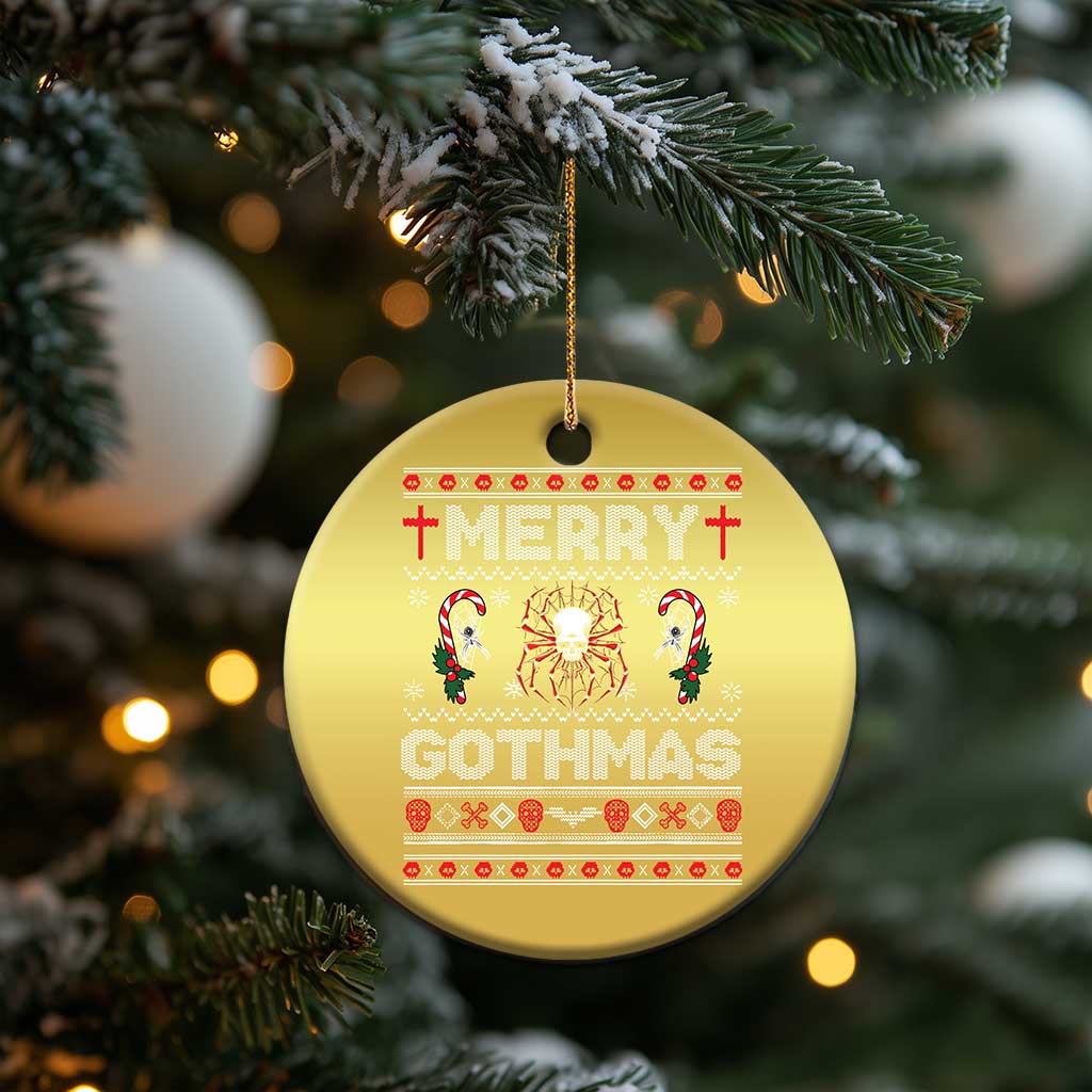 Merry Gothmas Goth Christmas Spider Skulls Christmas Ornament TS09