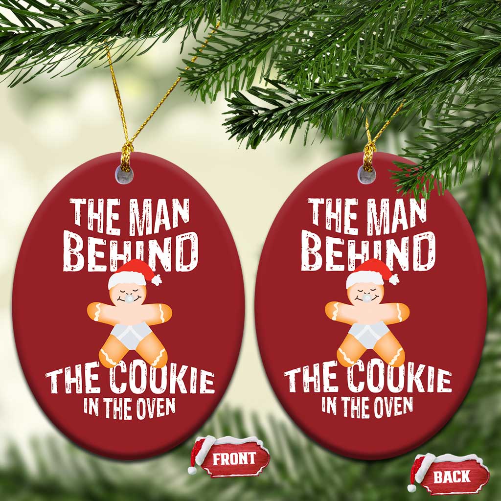 Xmas Pregnancy Christmas Ornament The Man Behind The Cookie In The Oven Gingerbread Baby TS09