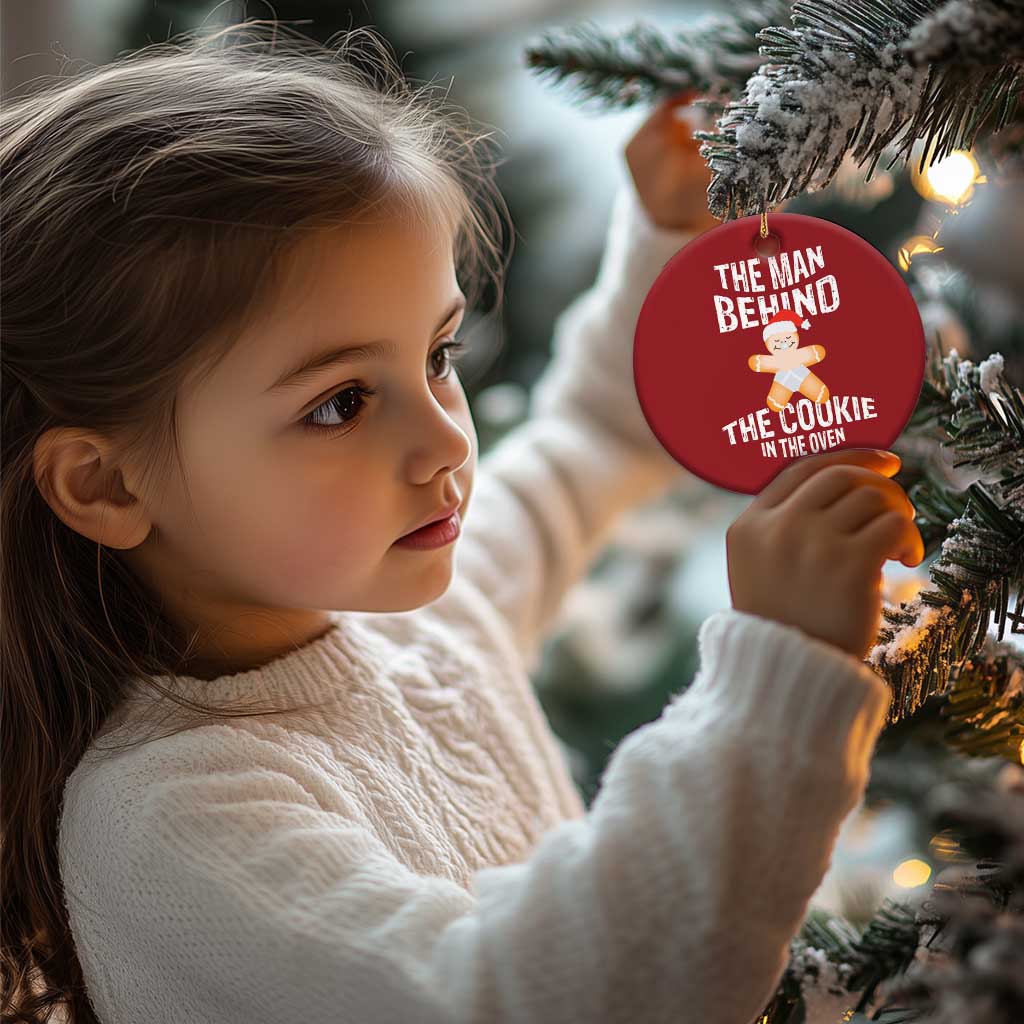 Xmas Pregnancy Christmas Ornament The Man Behind The Cookie In The Oven Gingerbread Baby TS09