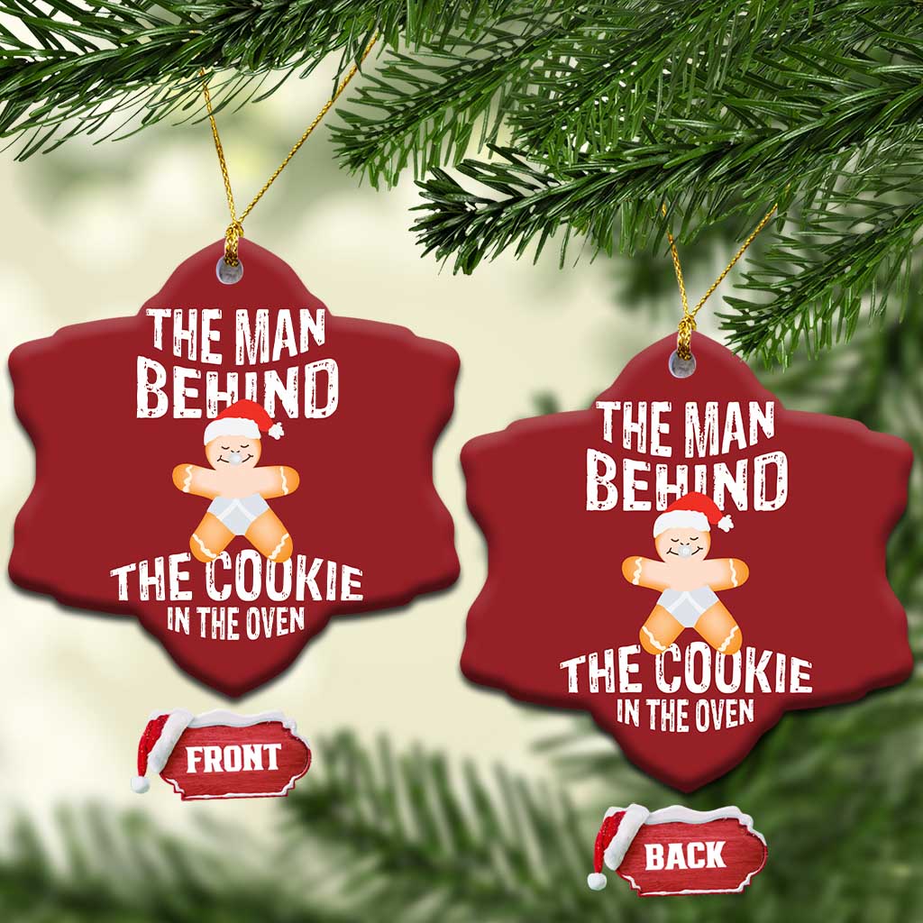 Xmas Pregnancy Christmas Ornament The Man Behind The Cookie In The Oven Gingerbread Baby TS09