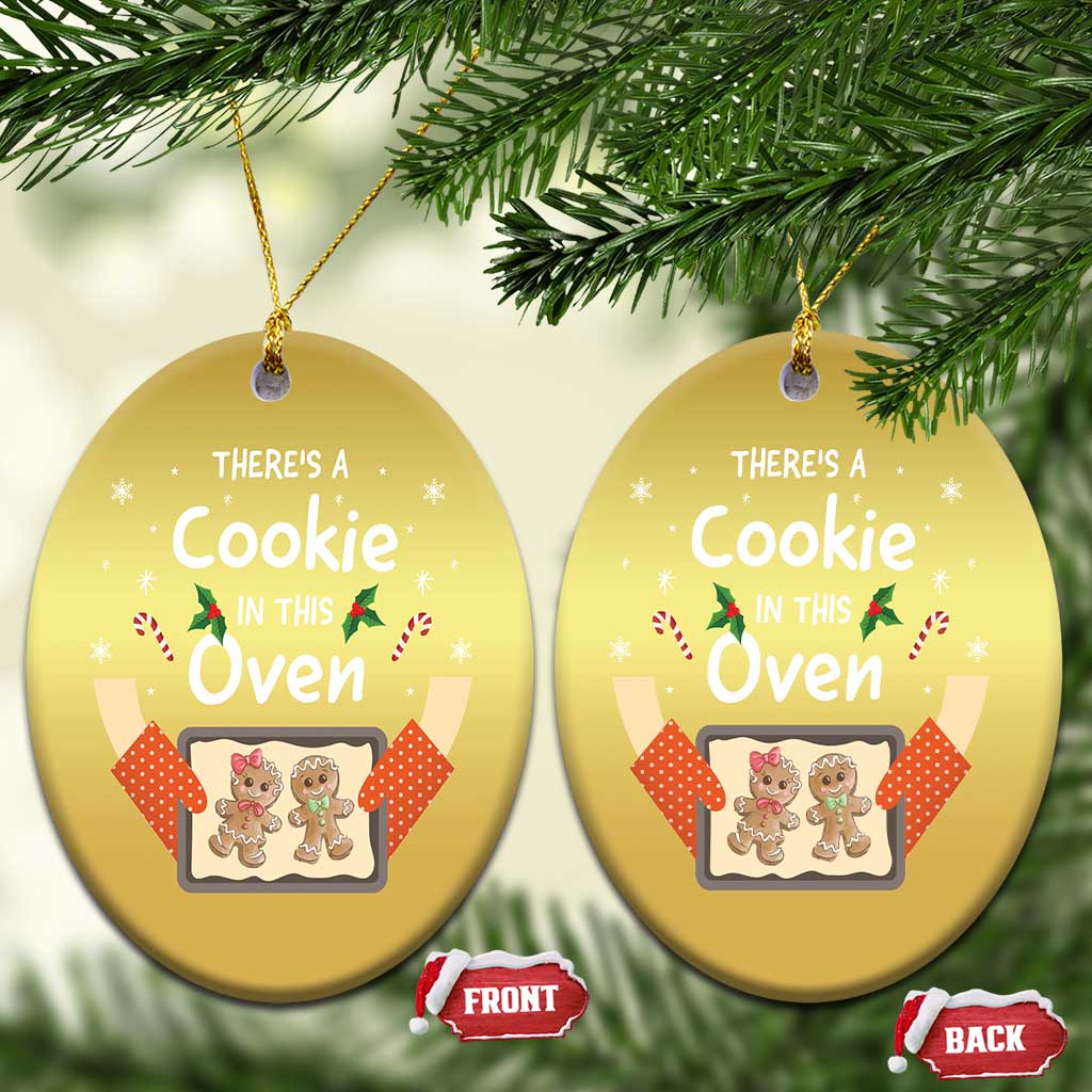 Xmas Pregnancy Christmas Ornament Gingerbread Baby Cookie In This Oven TS09