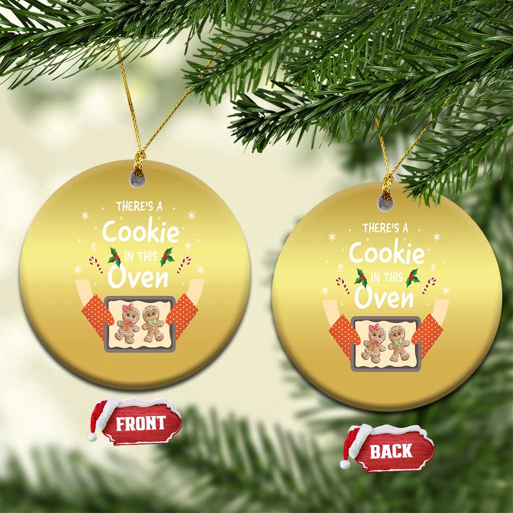 Xmas Pregnancy Christmas Ornament Gingerbread Baby Cookie In This Oven TS09