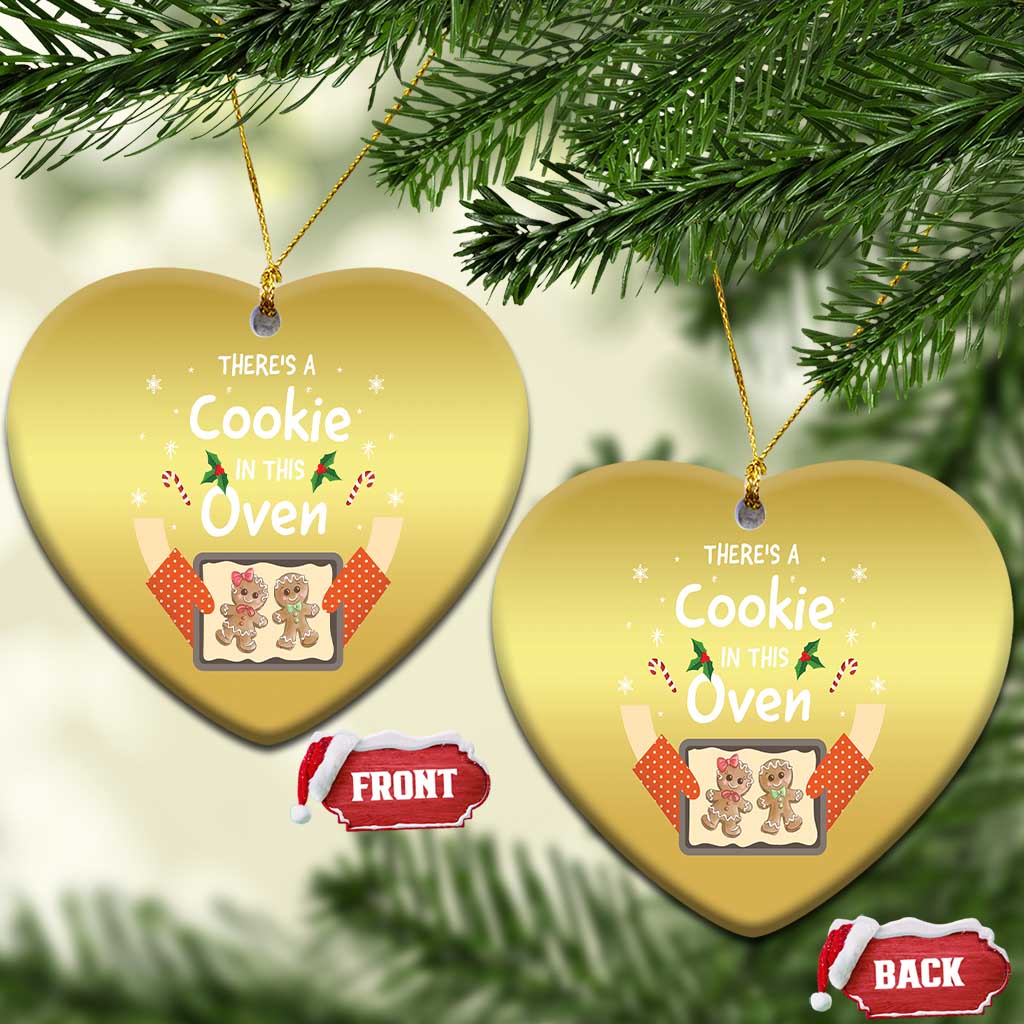 Xmas Pregnancy Christmas Ornament Gingerbread Baby Cookie In This Oven TS09