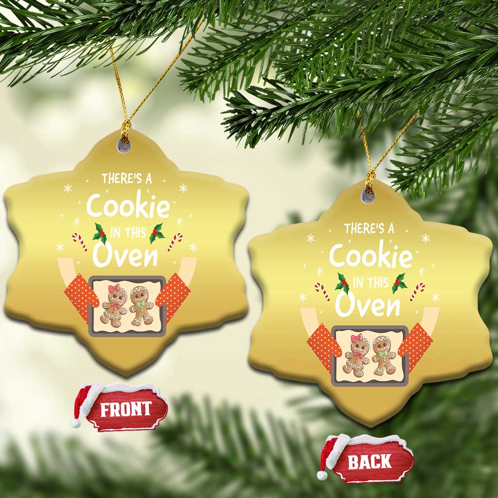 Xmas Pregnancy Christmas Ornament Gingerbread Baby Cookie In This Oven TS09