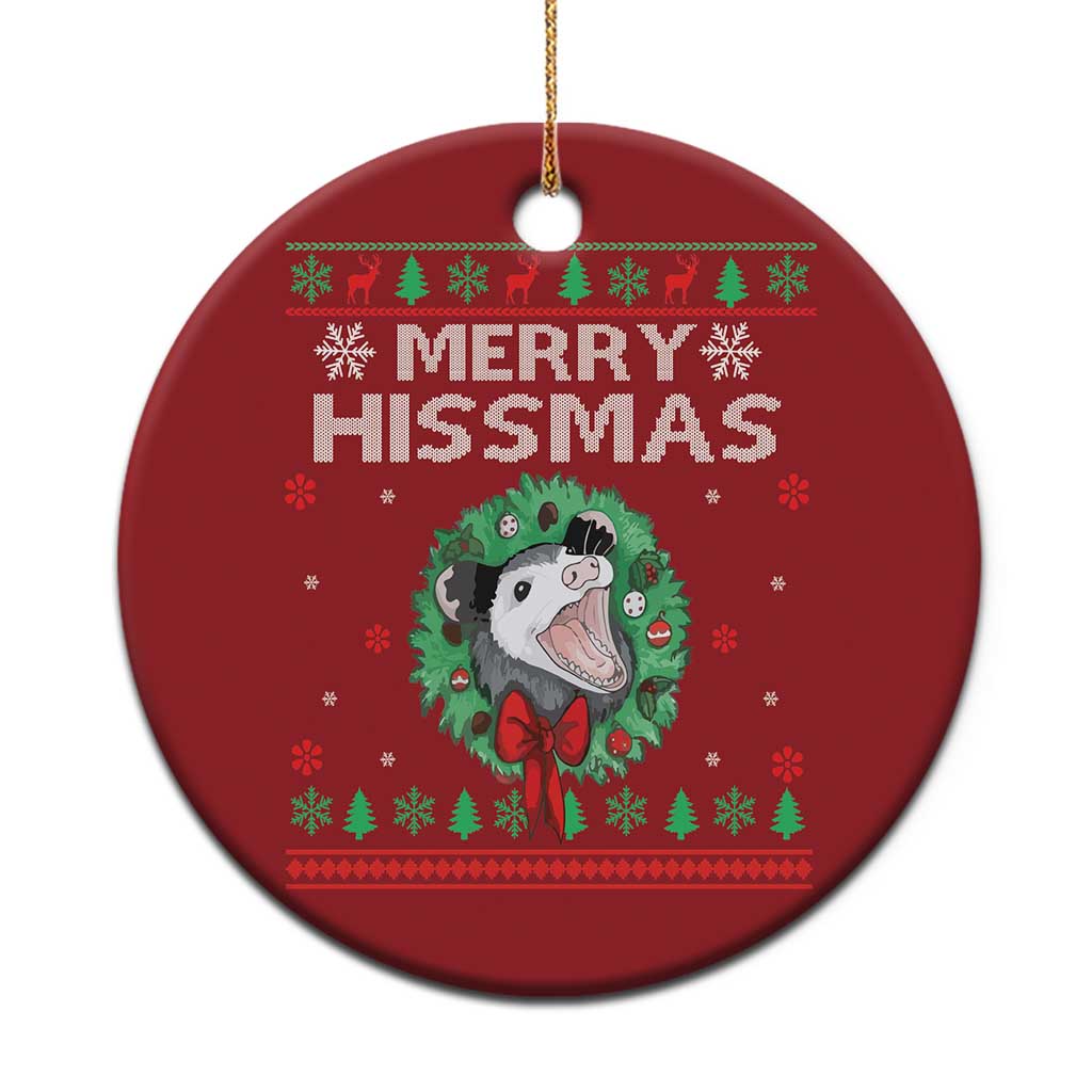 Xmas Opossum Merry Hissmas Christmas Ornament TS09