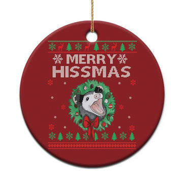 Xmas Opossum Merry Hissmas Christmas Ornament TS09