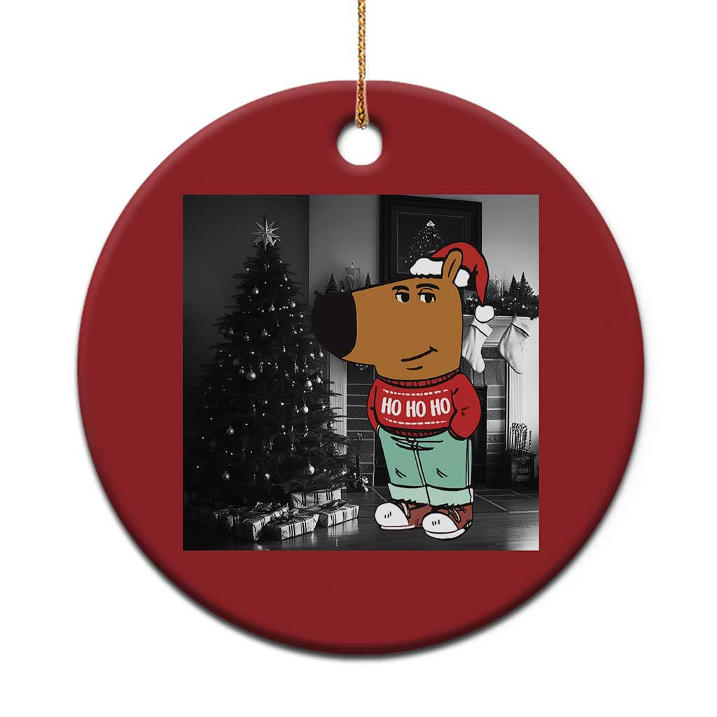 Funny Xmas Meme Chilling Guy Santa Christmas Ornament TS09