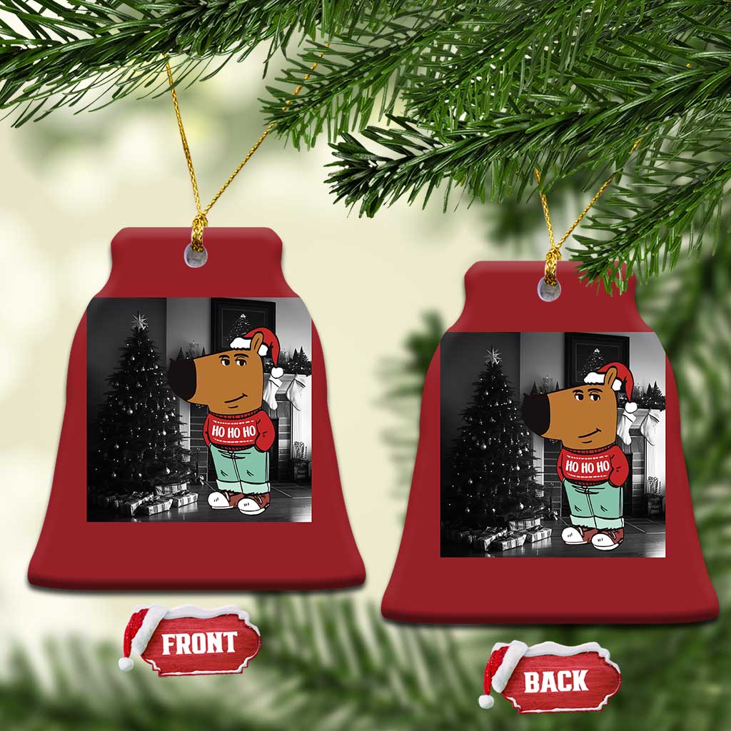 Funny Xmas Meme Chilling Guy Santa Christmas Ornament TS09