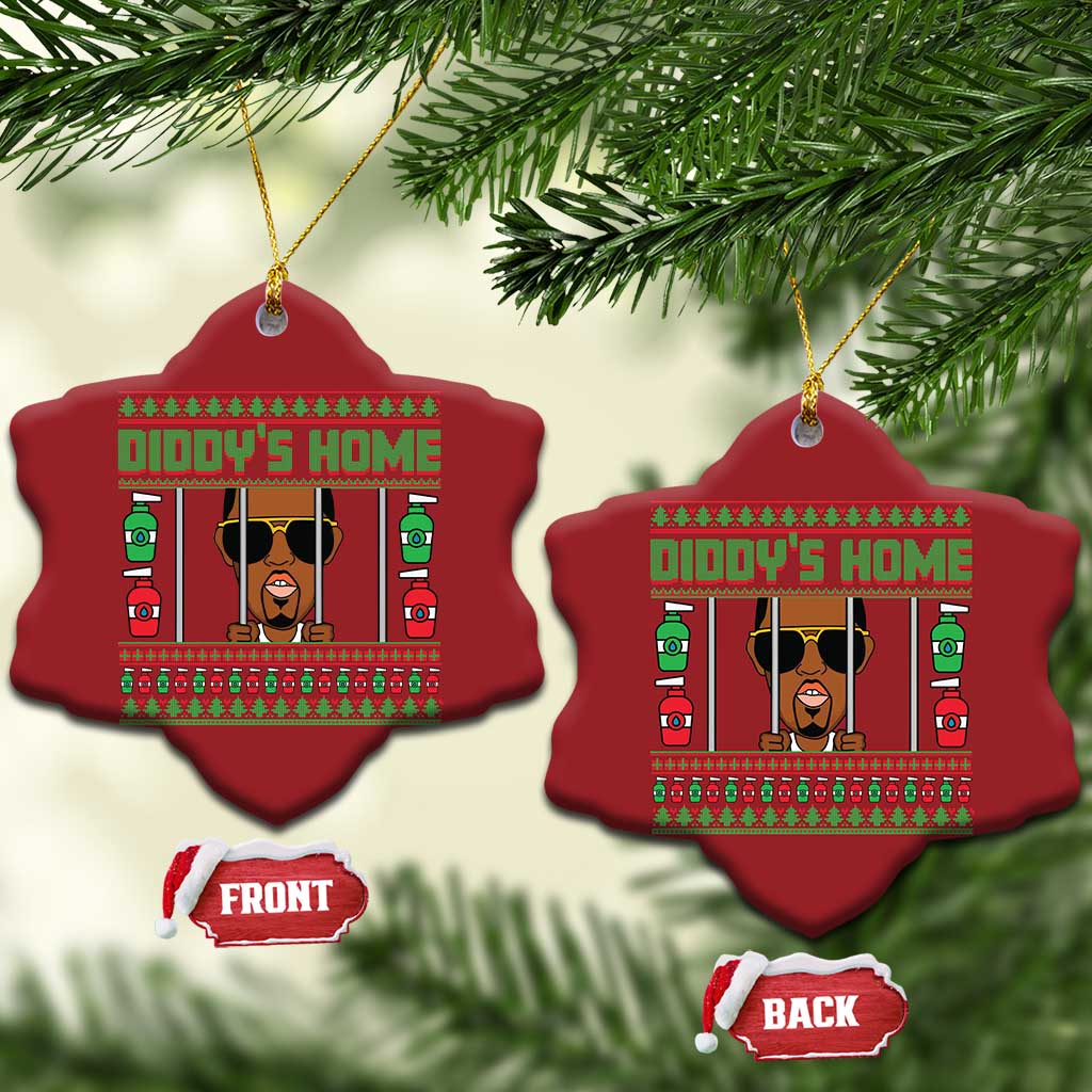 Funny Dirty Christmas Diddy's Home Diddy Party Christmas Ornament TS09