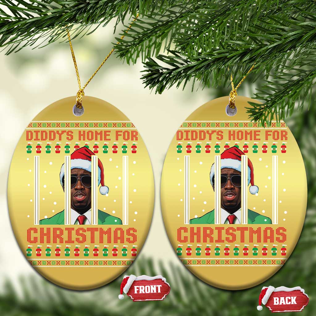 Funny Dirty Xmas Christmas Ornament Diddy's Home For Christmas Diddy Party TS09