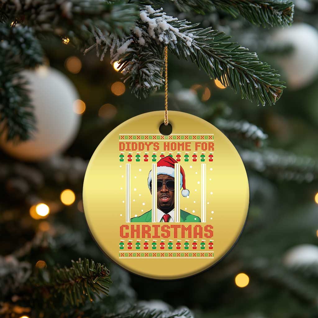 Funny Dirty Xmas Christmas Ornament Diddy's Home For Christmas Diddy Party TS09