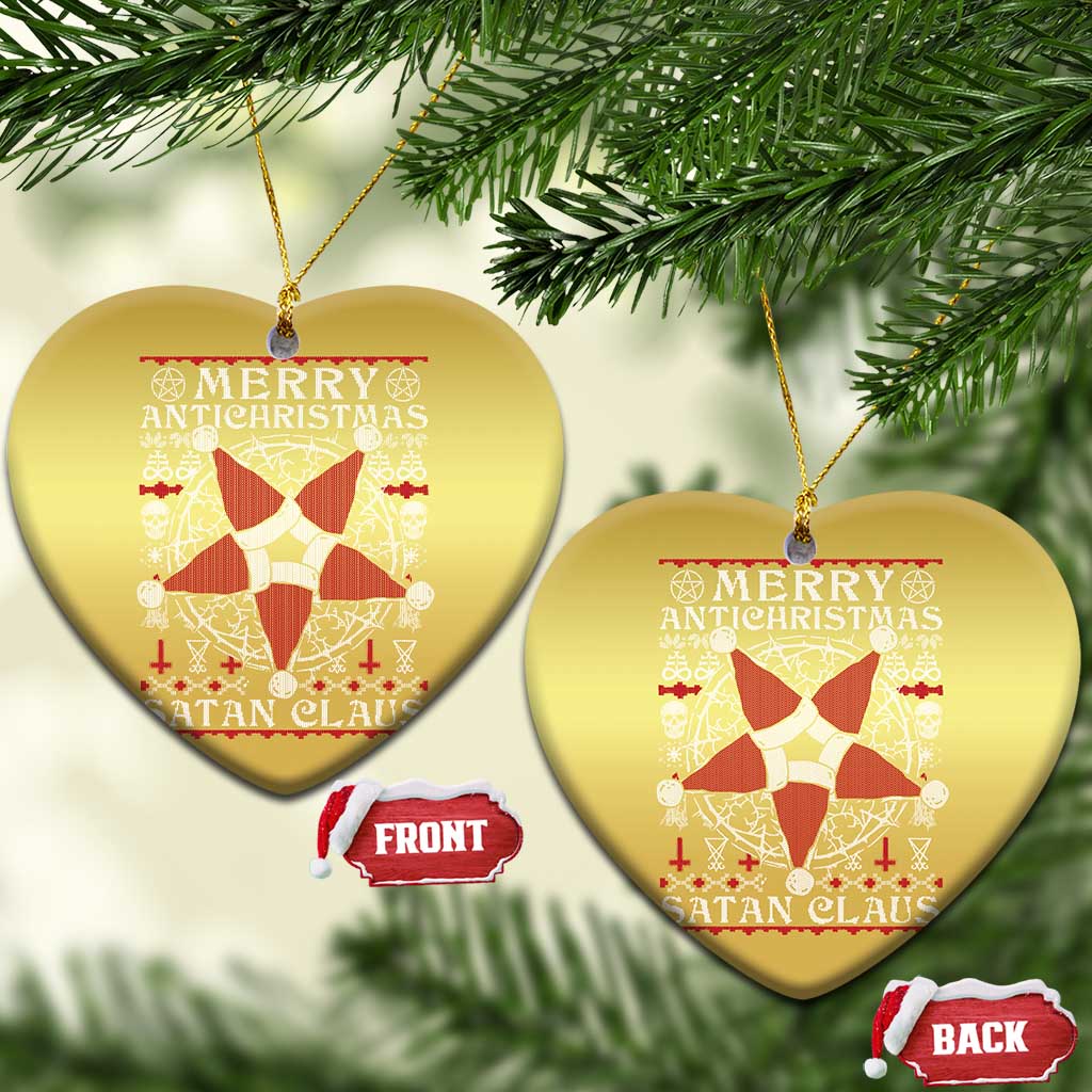 Anti Xmas Christmas Ornament Merry Antichristmas Noel Hat Pentagram TS09