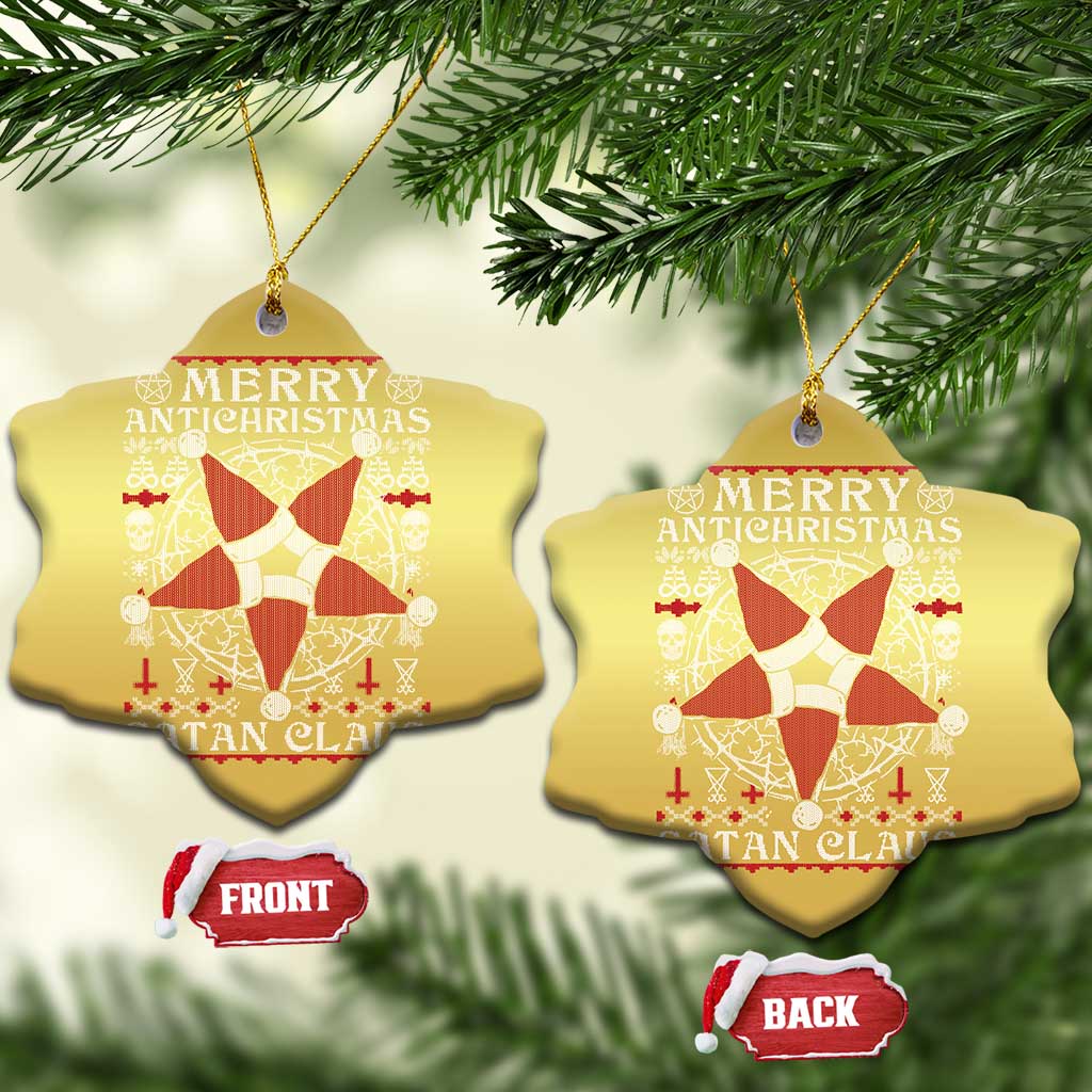 Anti Xmas Christmas Ornament Merry Antichristmas Noel Hat Pentagram TS09