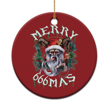 Anti Xmas Christmas Ornament Merry 666Mas Satan Creepy Christmas TS09