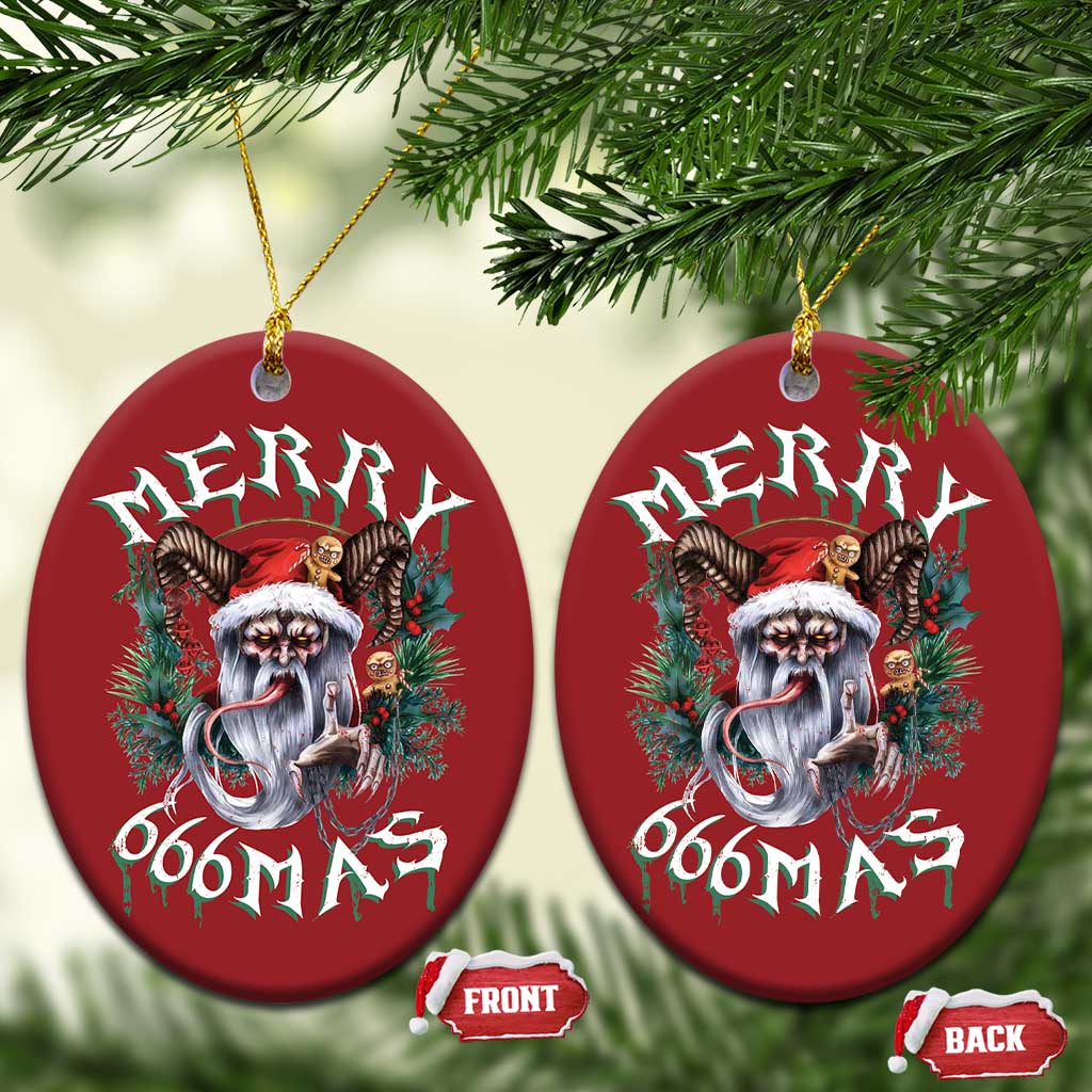 Anti Xmas Christmas Ornament Merry 666Mas Satan Creepy Christmas TS09