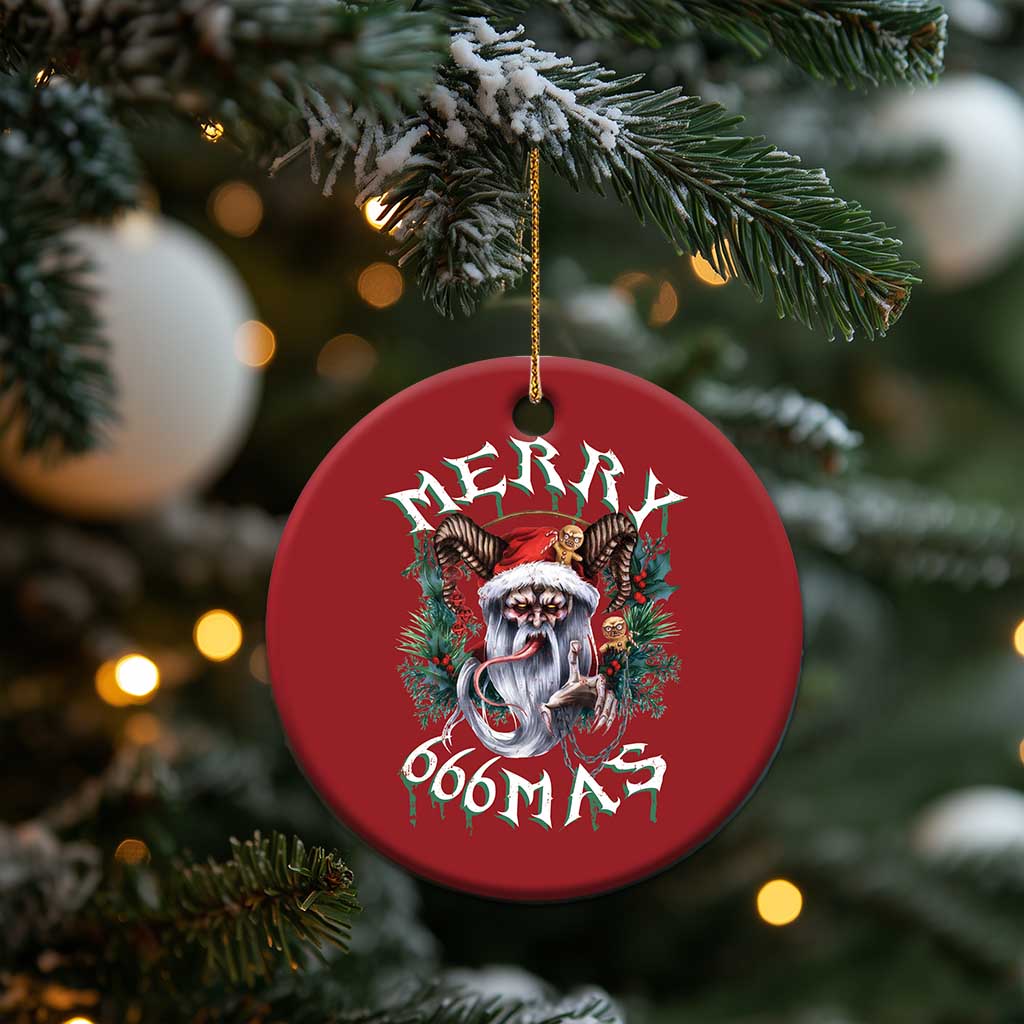 Anti Xmas Christmas Ornament Merry 666Mas Satan Creepy Christmas TS09