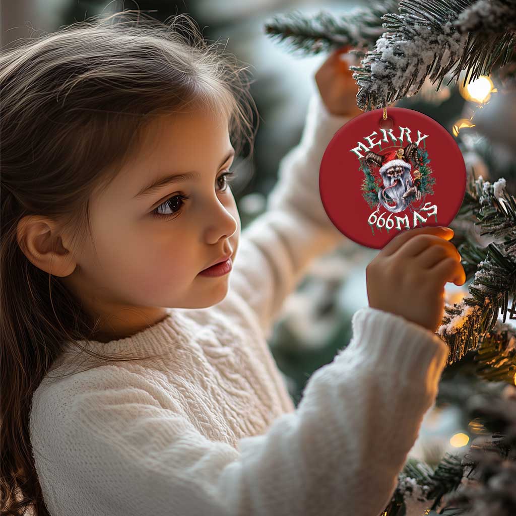 Anti Xmas Christmas Ornament Merry 666Mas Satan Creepy Christmas TS09
