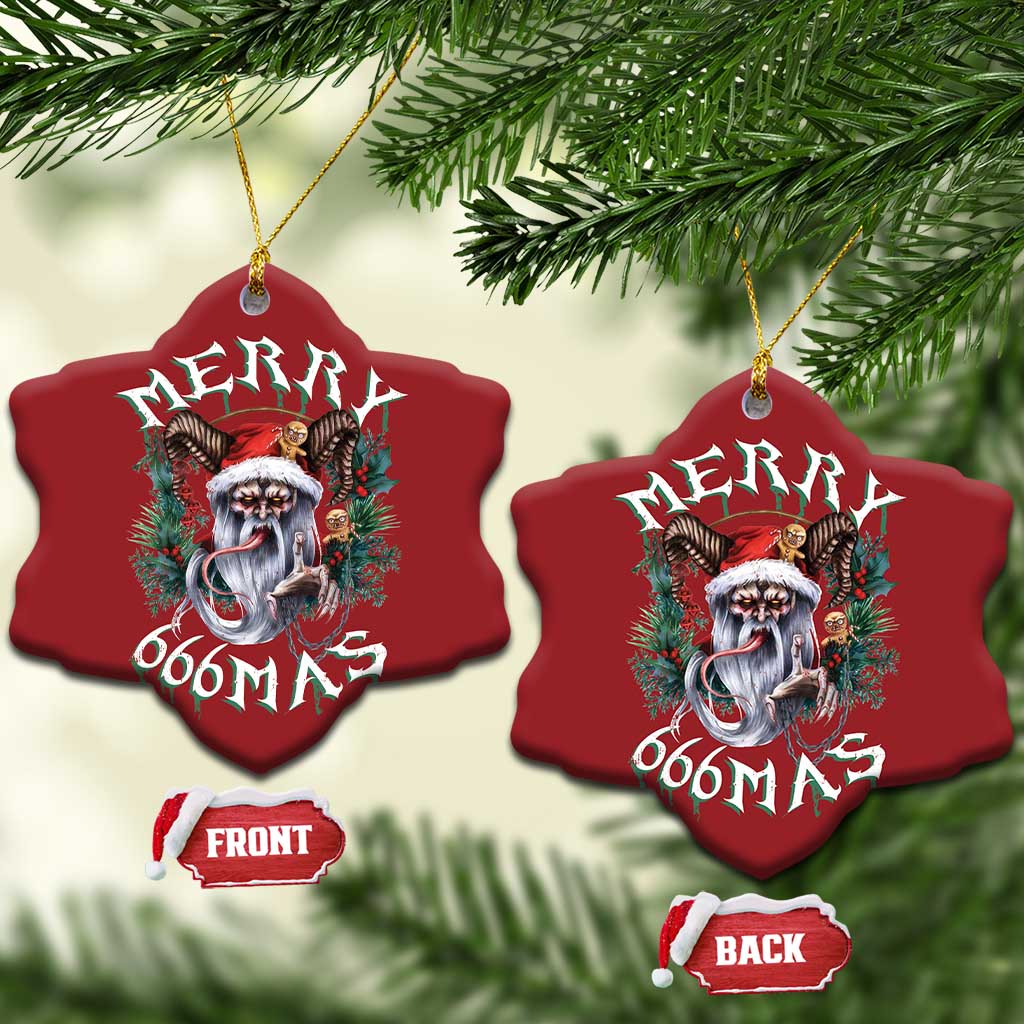 Anti Xmas Christmas Ornament Merry 666Mas Satan Creepy Christmas TS09
