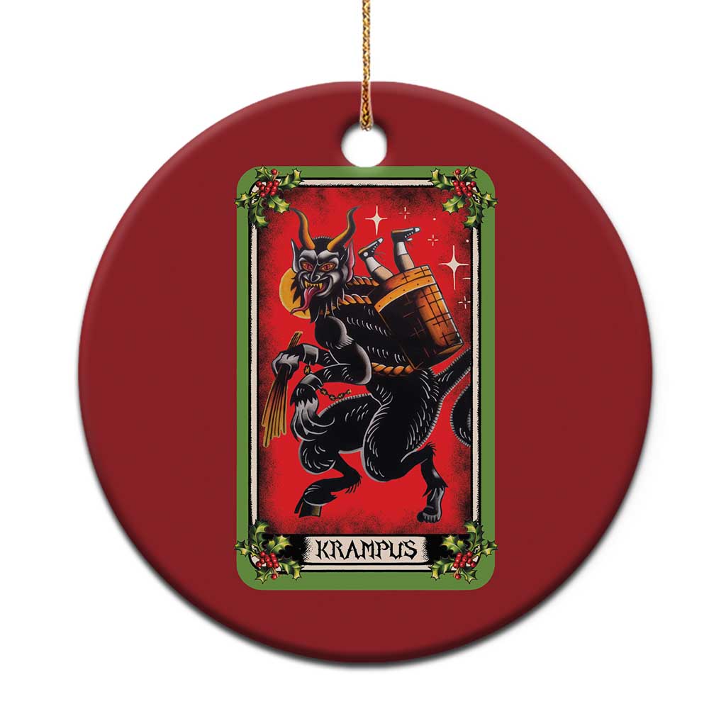 Xmas Krampus Christmas Ornament American Traditional Tarot Card TS09