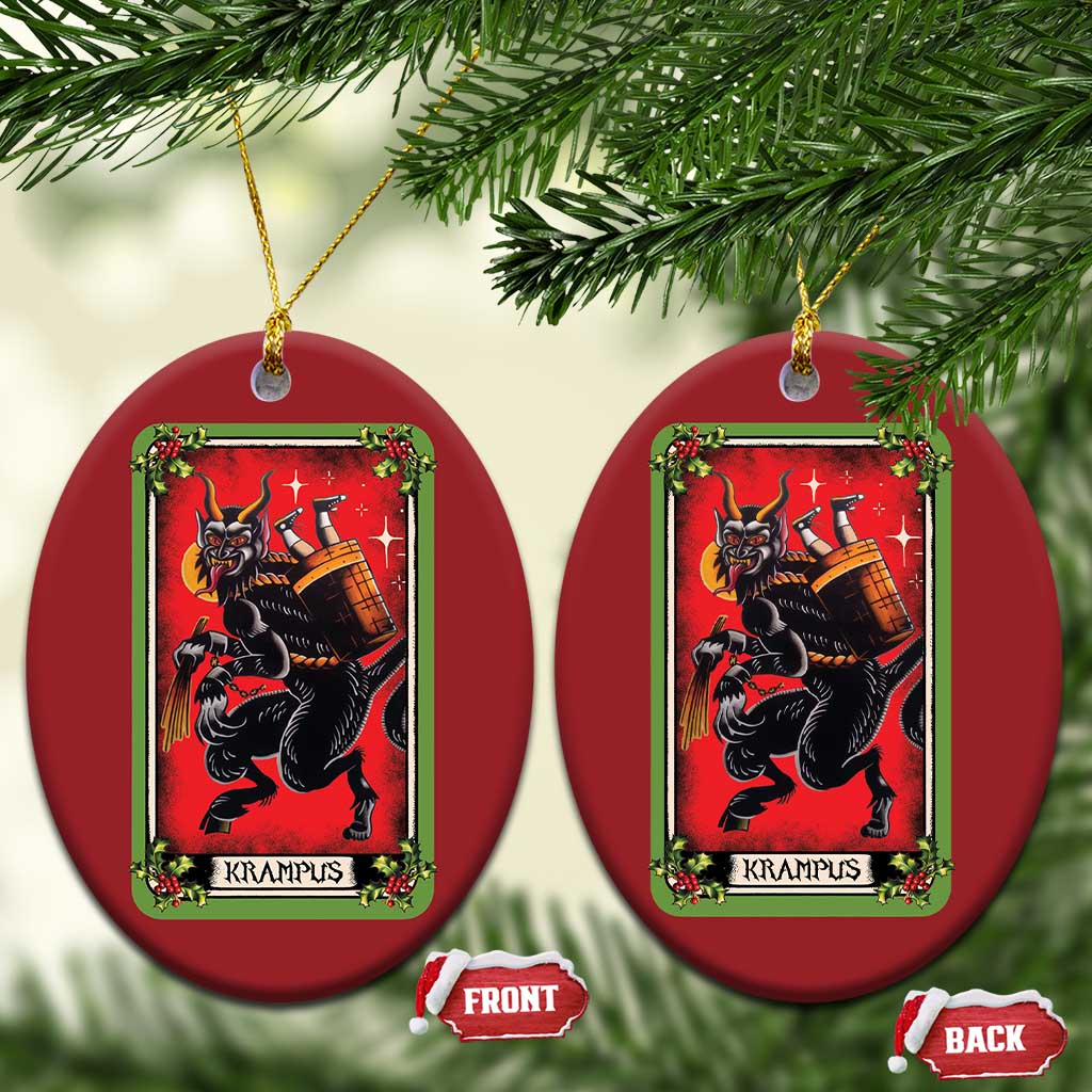Xmas Krampus Christmas Ornament American Traditional Tarot Card TS09