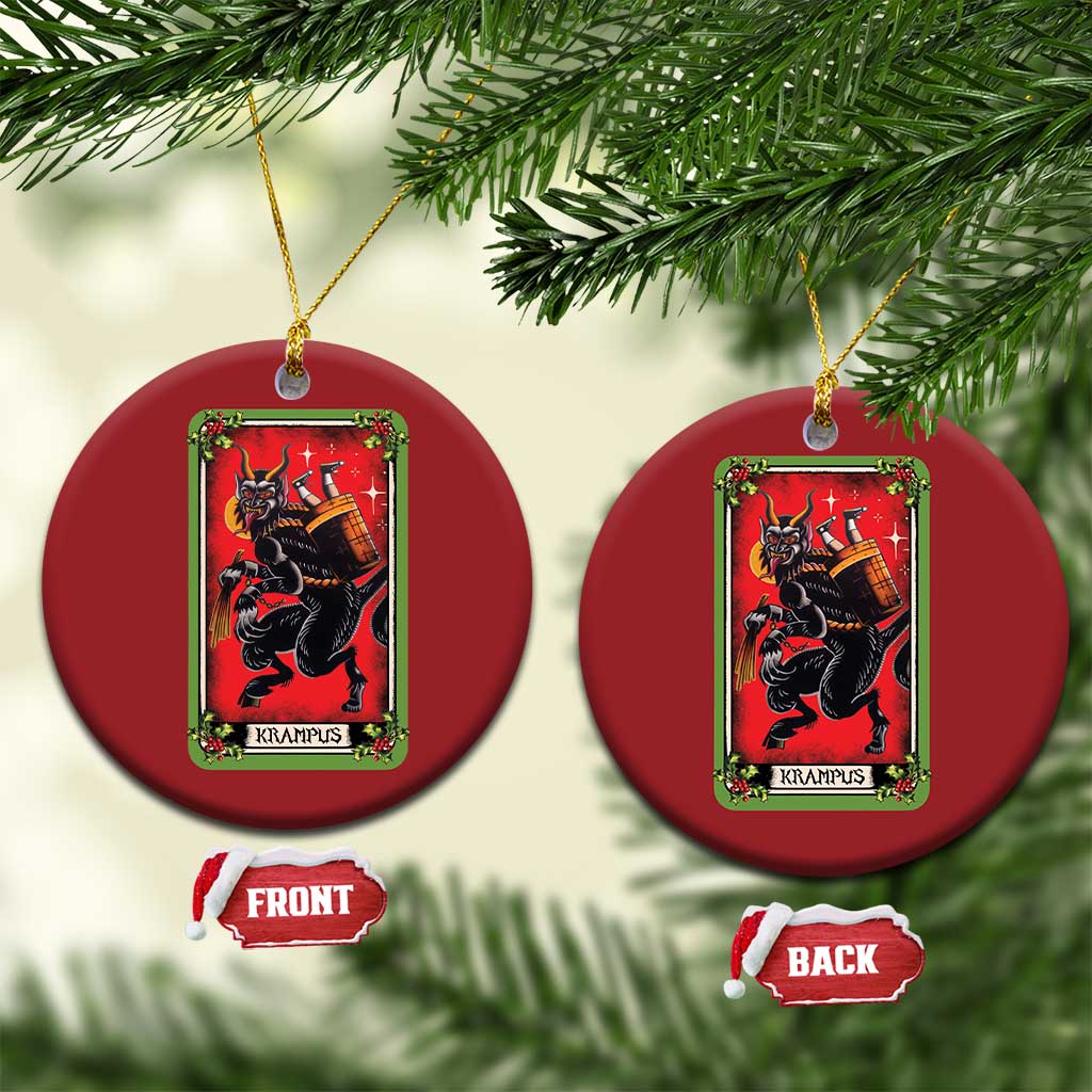 Xmas Krampus Christmas Ornament American Traditional Tarot Card TS09
